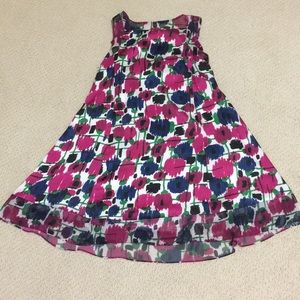 Worn Zara abstract floral print dress in size S